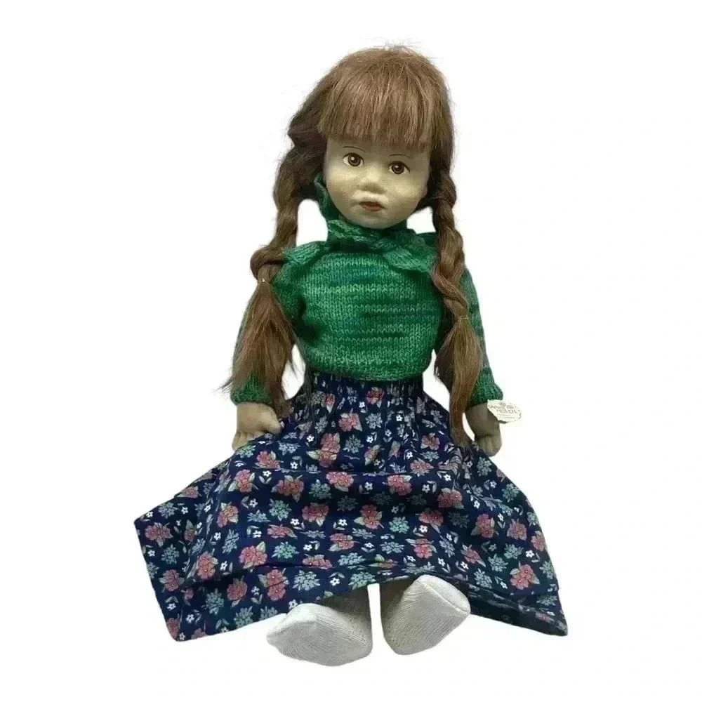 Karin Heller Doll 18” Jointed handcrafted handmade   Cloth tradwife